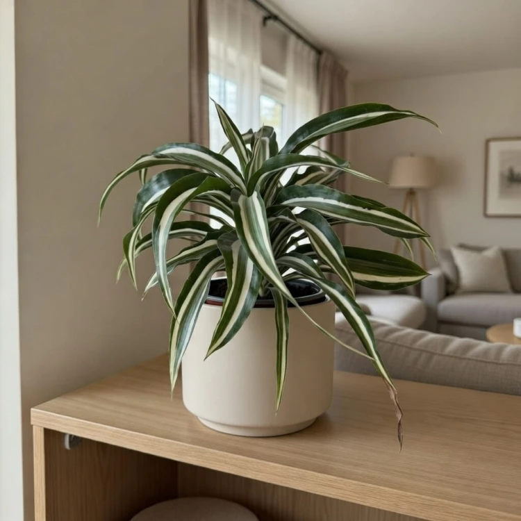 Dracaena fragrans Green White Dracena P12 #4
