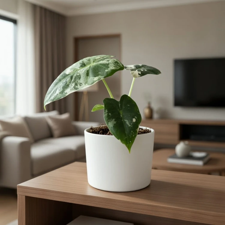 Alocasia micholitziana Frydek Variegata Alokazja