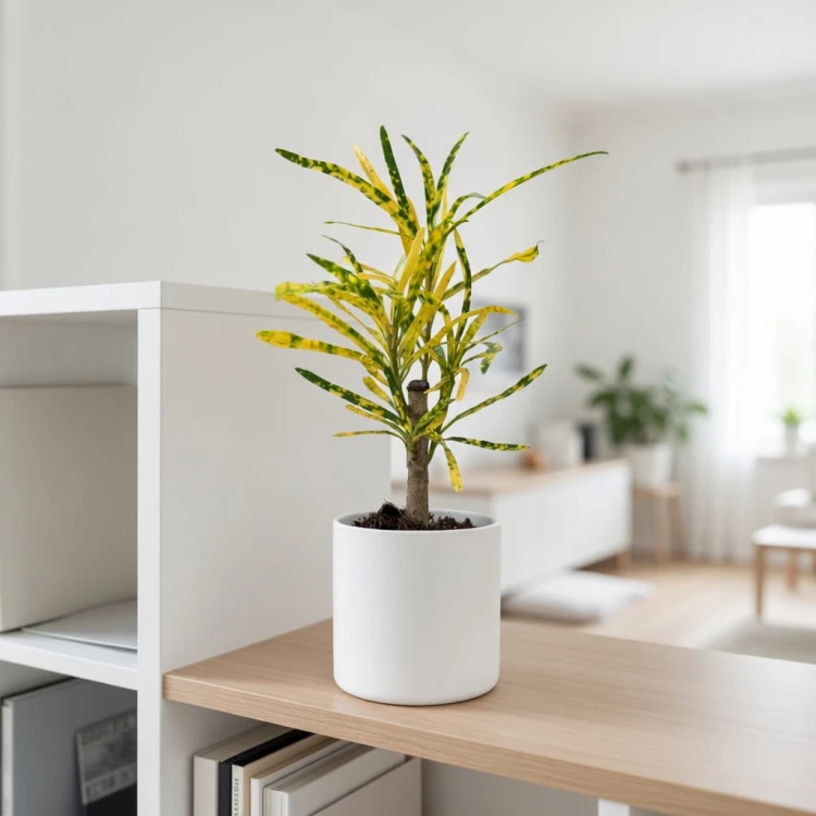 Kroton Codiaeum variegatum Pictum Trójkrzyn P6