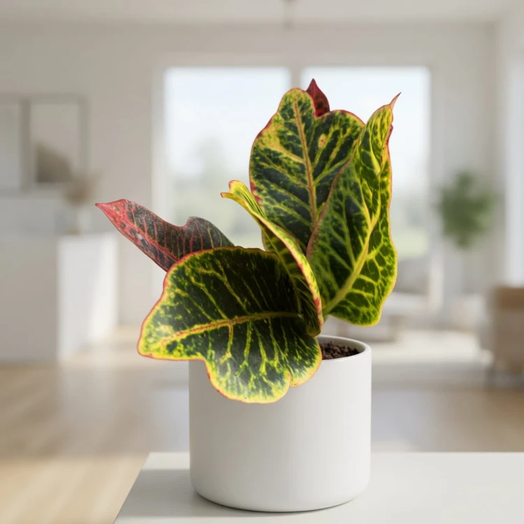 Kroton Excellent  Codiaeum variegatum Trójskrzyn pstry P9