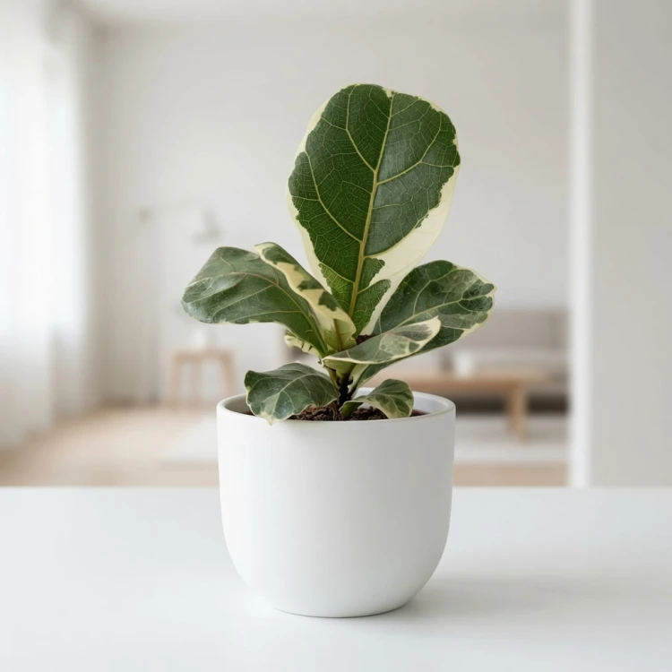 Ficus lyrata Variegata Fikus Figowiec Dębolistny P9