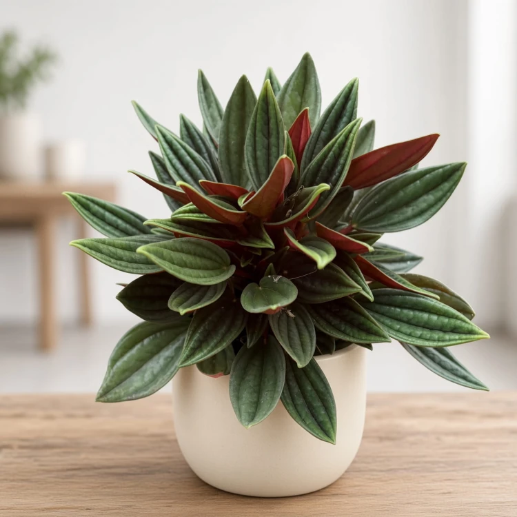 Peperomia Kędzierzawa Caperata Rosso P9