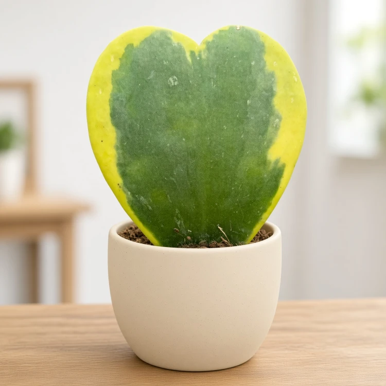Hoya kerrii Variegata Hoja