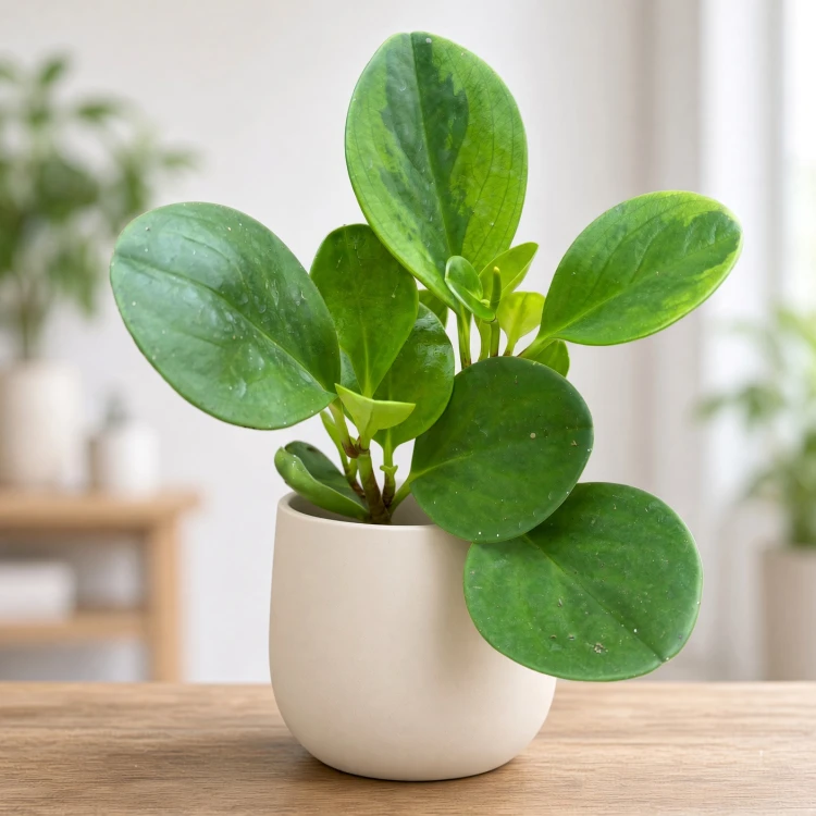 Peperomia obtusifolia Lemon Lime Peperomia tępolistna P9