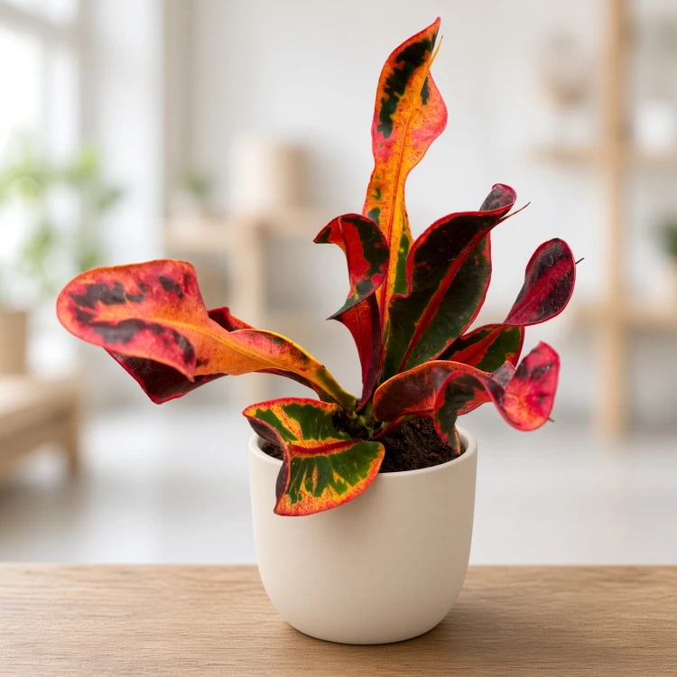 Kroton Mammi Codiaeum variegatum Trójskrzyn P9
