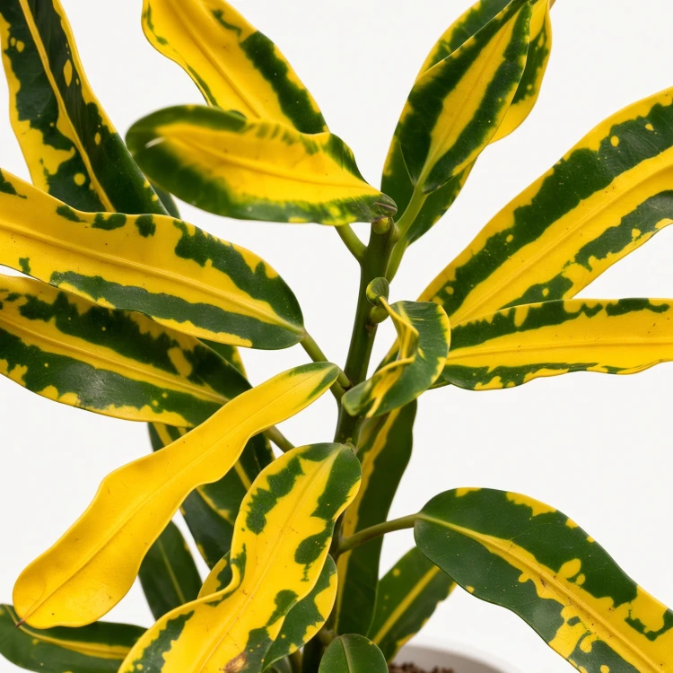 Kroton Mammi Yellow Codiaeum variegatum Trójskrzyn P11